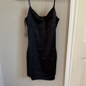 Elegant Black Spaghetti Strap Dress